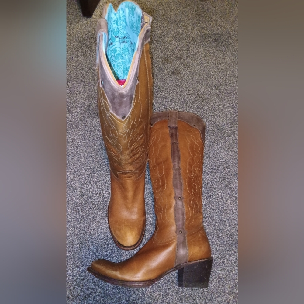 Corral Retro Kat Westport Distressed Tall Boot Sz 9.5